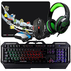 Clavier Souris pour Xbox One PGM + Casque Gamer + Tapis + Adaptateur Convertisseur Pro