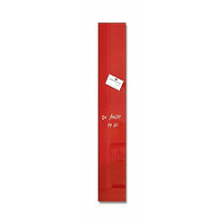 Sigel GL104 Tableau magnétique en verre artverum® 12 x 78 cm - Rouge