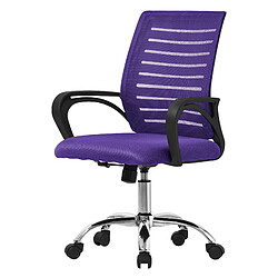 ML-Design Chaise de bureau gaming ergonomique violet pivotante 360° maille respirante 