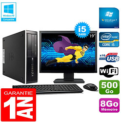 PC HP Compaq Pro 6300 SFF I5-2400 8Go 500Go Graveur DVD Wifi W7 Ecran 19" · Occasion 