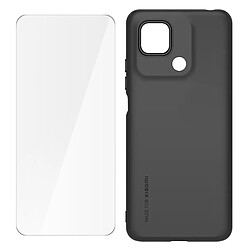 Coque semi-rigide pour Xiaomi Redmi 10C et Verre Trempé 9H Made for Xiaomi Noir