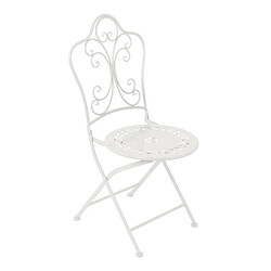 AXI Marilou Table et Chaise Bistrot, 2 Chaises 1 Table, Ensemble Bistro Extérieur BLANC, Style Romantique - Salon de Jardin Bistrot, Table Bistrot Mosaique pour Jardin/Balcon/Terrasse