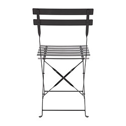 Chaises de Terrasse en Acier Noir - Lot de 2 - Bolero