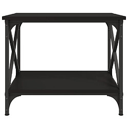 Avis vidaXL Table d'appoint Noir 55x38x45 cm Bois d'ingénierie