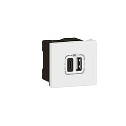 chargeur - usb type a et usb type c - 3a - 15w - mosaic - legrand 077570l