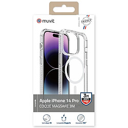 Avis Muvit Coque pour iPhone 14 Pro Antichoc 3M Compatible MagSafe Transparent