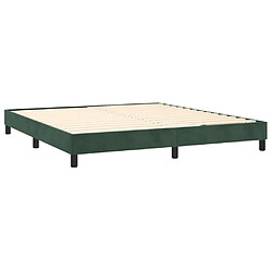 Avis vidaXL Sommier à lattes de lit et matelas Vert foncé 160x200cm Velours