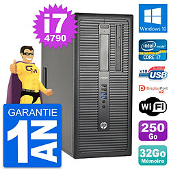 PC Tour HP ProDesk 600 G1 Intel i7-4790 RAM 32Go Disque 250Go Windows 10 Wifi - Occasion