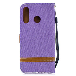 Avis Etui en PU tissu jeans de couleur assortie violet pour votre Huawei P30 Lite