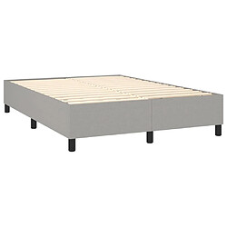 Acheter vidaXL Sommier à lattes de lit et matelas et LED Gris clair 140x200 cm