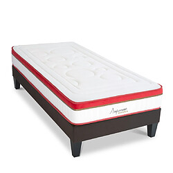 MAISON AUBERTIN Matelas Mémoire 24cm + sommier gris 90 x190cm