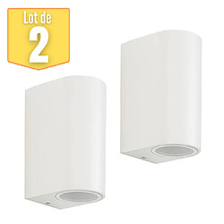 VITO Lot de 2 appliques SPIDER-2D 2x35W GU10 IP44 Blanc