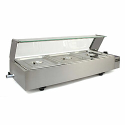 Monstershop KuKoo Vitrine Bain Marie Professionnel à 3 Bacs