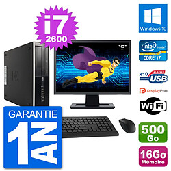 PC HP Compaq 6200 Pro SFF Ecran 19" i7-2600 RAM 16Go 500Go Windows 10 Wifi · Occasion 