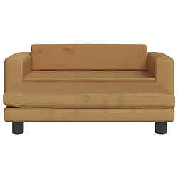 Avis Maison Chic Canapé avec repose-pied pour enfants,Canapé Relax,Sofa de Salon,Banquette marron 100x50x30cm velours -GKD773253