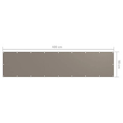 Acheter vidaXL Écran de balcon Taupe 90x400 cm Tissu Oxford