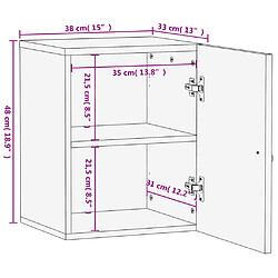 vidaXL Armoire de salle de bain murale 38x33x48cm bois massif manguier pas cher