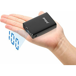 YOBON 12000mAh Mini Batterie Externe Chargeur Portable Power Banks avec Affichage Numérique LCD et 2 Ports Sortie USB - Noir 