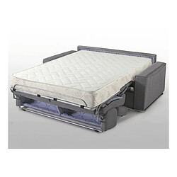 Vente-Unique Canapé 3 places convertible express en tissu gris - Couchage 140 cm - Matelas 18 cm VIZIR pas cher