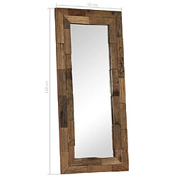 vidaXL Miroir Bois de récupération massif 50 x 110 cm pas cher