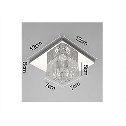 Acheter Stoex Plafonnier Cristal Cube 5W 12cm Blanc Chaud ,Lampe de Plafond Eclairage pour l'entrée, salon, chambre à coucher et salle à manger