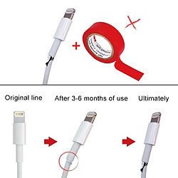 Wewoo 3 étuis de protection pour manchon pour enrouleur câble charge USB anti-rupture (blanc)