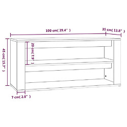 vidaXL Étagère à chaussures Chêne sonoma 100x35x45cm Bois d'ingénierie pas cher