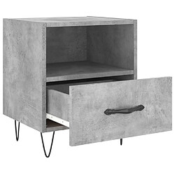 Avis Maison Chic Table de chevet,Table de Nuit,Meuble de Rangement gris béton 40x35x47,5 cm bois d’ingénierie