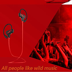 Acheter Wewoo Ecouteur Bluetooth pour iPhone sans fil stéréo Sport Crochet d'oreille écouteurs avec contrôle du volume Mic Soutien Handfree Appel Samsung HTC Sony et Smartphones Rouge