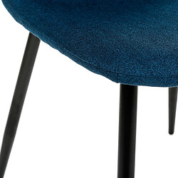 Atmosphera, Createur D'Interieur Chaise Nokas - Pied en métal - Bleu navy