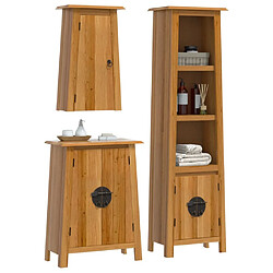 Avis Maison Chic Armoire de Bain | Ensemble de 3 meubles salle de bain bois de pin massif -GKD32486