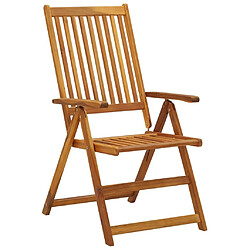 Avis Maison Chic Lot de 6 Chaises pliables de jardin avec coussins - Fauteuil d'extérieur Bois d'acacia -MN98614