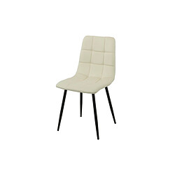 Chaise Romimex Blanc Velours Métal 45 x 89 x 55 cm