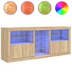 Acheter vidaXL Buffet avec lumières LED chêne sonoma 162x37x67 cm