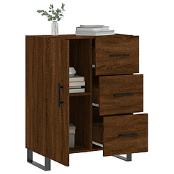 Avis vidaXL Buffet chêne marron 69,5x34x90 cm bois d'ingénierie