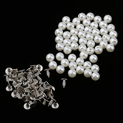 50 pièces perles boutons de rivets boutons pour couture sac en cuir d'artisanat 6mm