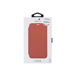 Acheter BEETLECASE Étui pour iPhone XR Folio Premium en Cuir avec Dos en Cristal et Porte-Cartes Orange