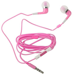 Acheter Wewoo Écouteurs rose pour iPad, iPhone, Galaxy, Huawei, Xiaomi, LG, HTC et autres Smartphones Écouteur Stéréo Intra-Auriculaire 3.5mm avec Contrôle Câblé Micro,