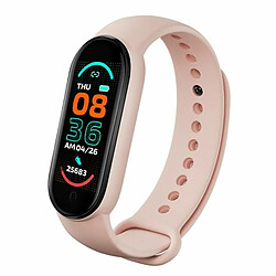 Riffi Bracelet intelligent MyTime MT6 IP67 avec moniteur de fréquence cardiaque et de pression artérielle/social/sommeil rose 