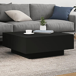 vidaXL Table basse noir 80x80x31 cm bois d'ingénierie 