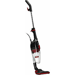 Mpm Aspirateur balai sans sac léger avec aspirateur à main intégré - Aspirateur 2-en-1 sans sac 600W - Rouge/Noir