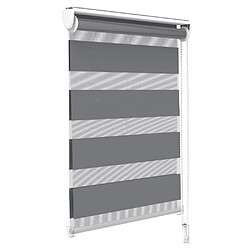 Vounot Store enrouleur jour nuit double 50x150cm Gris VOUNOT Store Enrouleur Jour Nuit Tissu Double avec ou sans Perçage 50x150cm Protection de Votre Vie Privée Rideau pour Fenêtres et Portes Store Chambre Facile à Installer avec Clips Gris