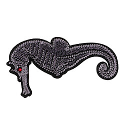 Patch; brodé; Patch décoratif; Écusson à Coudre 1x Patch De Paillettes Broderie Forme Hippocampe Coudre Applique Décor De Vêtement Couture