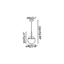 faro Suspension blanche Mine H35 1 ampoule