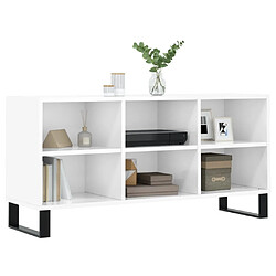 Avis Maison Chic Meuble TV scandinave - Banc TV pour salon blanc brillant 103,5x30x50 cm bois d'ingénierie -MN57600