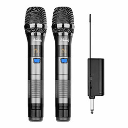 Justgreenbox Système de microphone sans fil UHF 1 TX et 1 RX, 2 PCs 