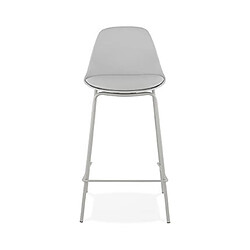 Mes Lot de 2 tabourets de bar H65 cm gris - ADRYA