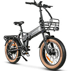 SAMEBIKE XWLX09-II Vélo électrique - moteur 1000W batterie 48V15AH autonomie 65KM frein à disque hydraulique - Noir