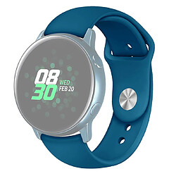 Avis Wewoo Bracelet pour montre connectée Galaxy Watch Active 2 Smart couleur unie de poignet en siliconeTaille S Cyan