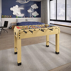 Play4Fun Baby-foot Teenager, Table de Baby pour Adolescents, 122 x 61 x 81 cm - Beige et Noir